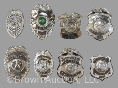 (8) Silver badges incl. Security, Patrolman Military Police, U.S. Navy, etc.