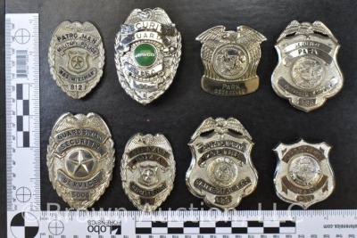 (8) Silver badges incl. Security, Patrolman Military Police, U.S. Navy, etc. - 19