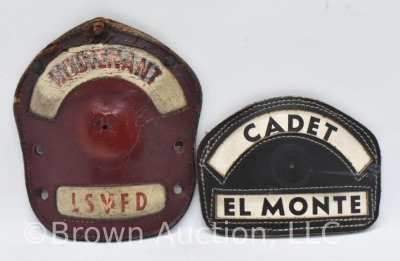 (5) Firefighter leather helmet shield patches - 2