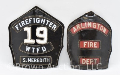 (5) Firefighter leather helmet shield patches - 7