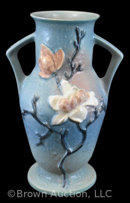 Roseville Magnolia 98-15" vase, blue