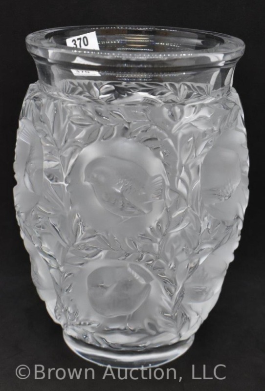 Lalique France crystal Bagatelle 6.5" vase (Rene), signed