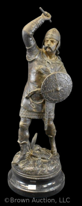 Bronzed Patina Spelter warrior