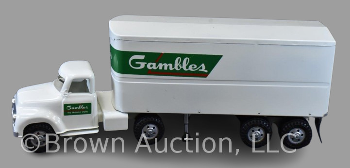 1956 Tonka "Gambles" truck and trailer