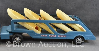 1959-60 Tonka Marine Service Truck and Trailer with boats - 4