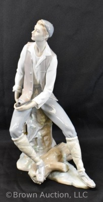 Mrkd. Lladro 14" porcelain figure - wood cutter - 2