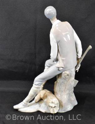 Mrkd. Lladro 14" porcelain figure - wood cutter - 3