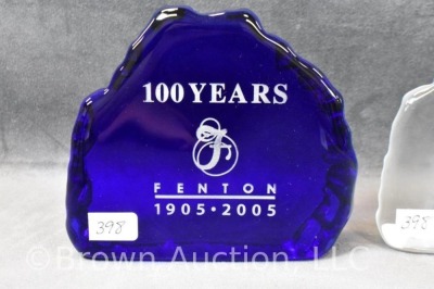 (3) Fenton 100 Years dealer signs, 4.5"h - 2