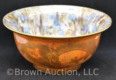 Mrkd. Wedgwood orange bowl w/ dragon motif - 2