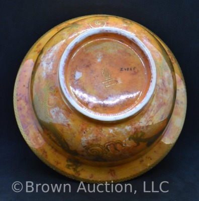 Mrkd. Wedgwood orange bowl w/ dragon motif - 8