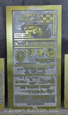 (7) Mrkd. Vandercook engraved metal plates, all car racing events - 3