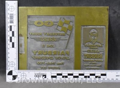 (7) Mrkd. Vandercook engraved metal plates, all car racing events - 12