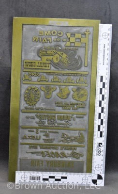 (7) Mrkd. Vandercook engraved metal plates, all car racing events - 13