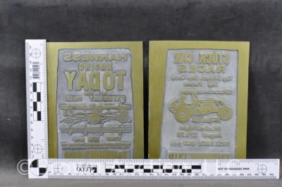 (7) Mrkd. Vandercook engraved metal plates, all car racing events - 15