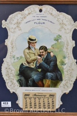 1903 advertising calendar - "Jersey Lily" and "Hard to Beat" Flour - 2