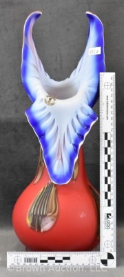 Baijab Glass Azerbaijan Russian Jack-in-the-Pulpit 17" vase - 9