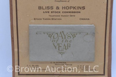 1928 advertising calendar - Bliss and Hopkins Live Stock Commission - 3