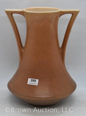 Roseville Rozane Pattern 3-8" vase, brown/ ivory