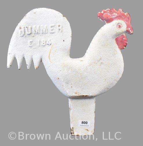 Cast Iron "Hummer E 184" rooster windmill weight