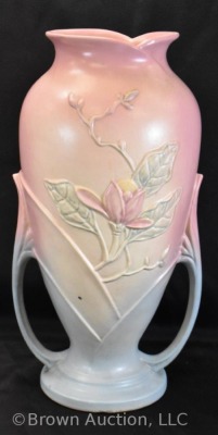 Hull Magnolia (matte)16 15" floor vase, pink/ blue - 3