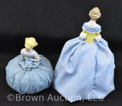 (4) Porcelain half doll pin cushions - 4