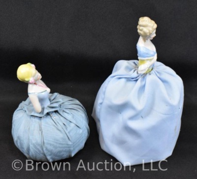 (4) Porcelain half doll pin cushions - 5