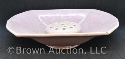 Roseville Tuscany 173-10" bowl and flower frog, pink - 4