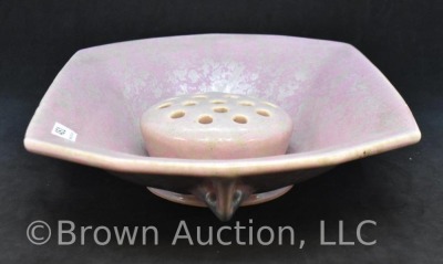 Roseville Tuscany 173-10" bowl and flower frog, pink - 5