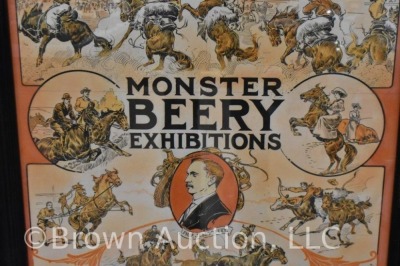 Dated 1913 advertising poster - "Monster Beery Exhibitions", Dayton, OH Fairgrounds - 2