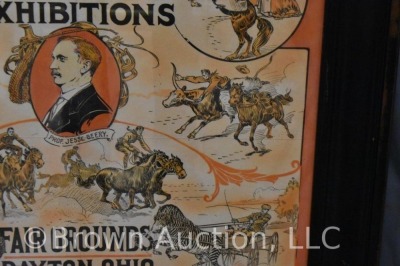 Dated 1913 advertising poster - "Monster Beery Exhibitions", Dayton, OH Fairgrounds - 6