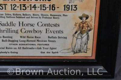 Dated 1913 advertising poster - "Monster Beery Exhibitions", Dayton, OH Fairgrounds - 9