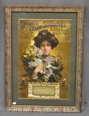 1907 advertising calendar - DeLaval Cream Separator (missing calendar), glass back - 2