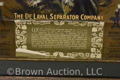 1907 advertising calendar - DeLaval Cream Separator (missing calendar), glass back - 5