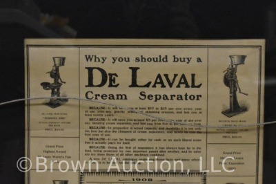 1907 advertising calendar - DeLaval Cream Separator (missing calendar), glass back - 9