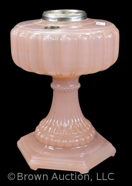 Aladdin Cathedral kerosene lamp stand, flesh moonstone