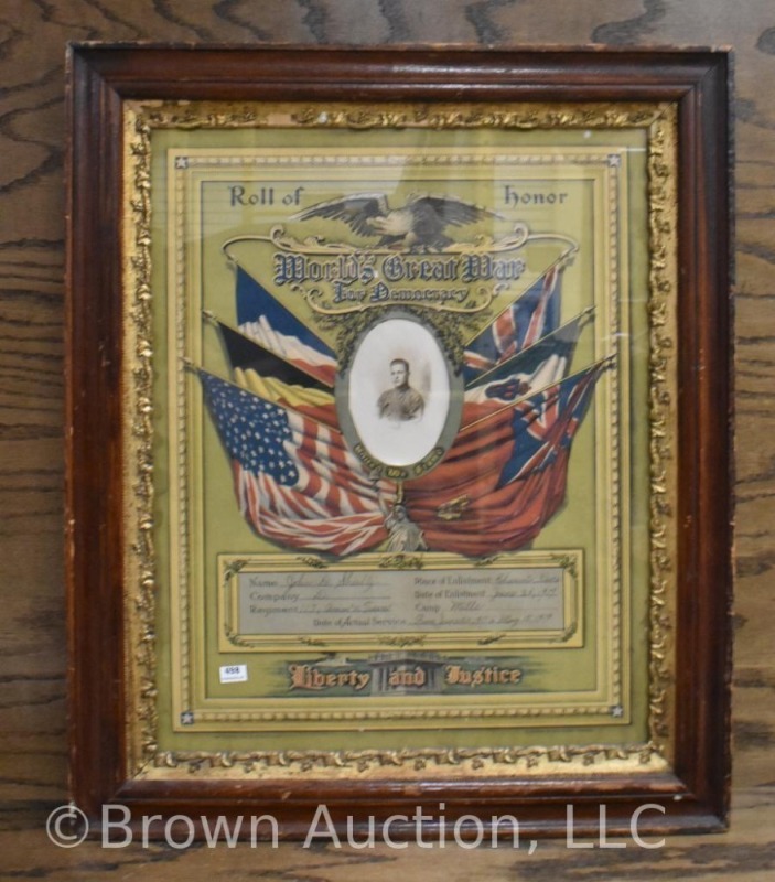 Roll of Honor/ World's Great War for Democracy, Liberty and Justice, early 1900's