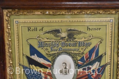 Roll of Honor/ World's Great War for Democracy, Liberty and Justice, early 1900's - 2