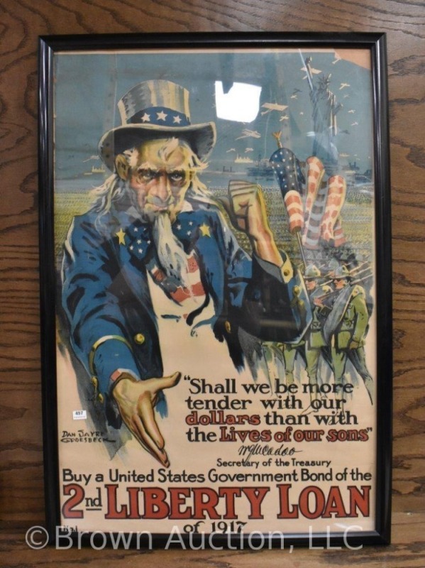 WWI US Gov't. Bond poster - 1917 2nd Liberty Loan of