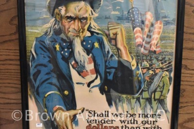 WWI US Gov't. Bond poster - 1917 2nd Liberty Loan of - 3