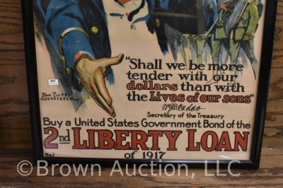 WWI US Gov't. Bond poster - 1917 2nd Liberty Loan of - 4