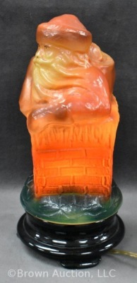 Tiffin Glass figuralSanta Claus 10" elec. lamp, 1920's - Rare - 2