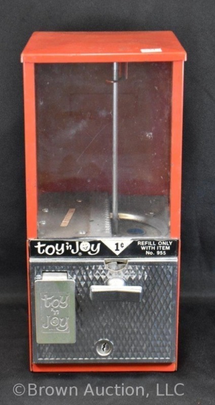 Toy 'n Joy 1 cent candy/ bubble gum vending machine