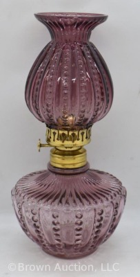 Amethyst beaded ribs miniature oil lamp - 3