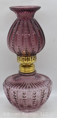 Amethyst beaded ribs miniature oil lamp - 4