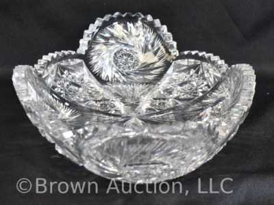 American Brilliant Cut Glass celery tray, 13.5"l x 8"w - 5