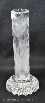 American Brilliant Cut Glass 7.5"h bud vase w/ dome base - 2