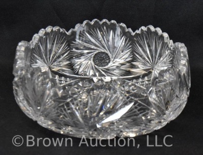 American Brilliant Cut Glass bowl, 7"d x 3"h - 2