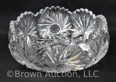 American Brilliant Cut Glass bowl, 7"d x 3"h - 6