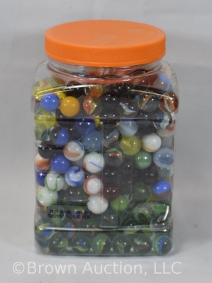 Large jar of mixed marbles - 2