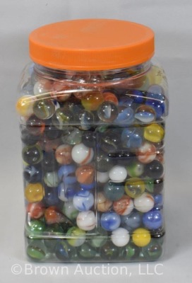 Large jar of mixed marbles - 4